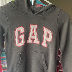 GAP Charcoal Hoodie with Coral Details